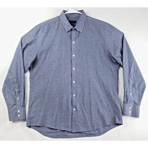 Zachary Prell Shirt Mens Large Blue 100% Cotton Long Sleeve Button-Up Chambray